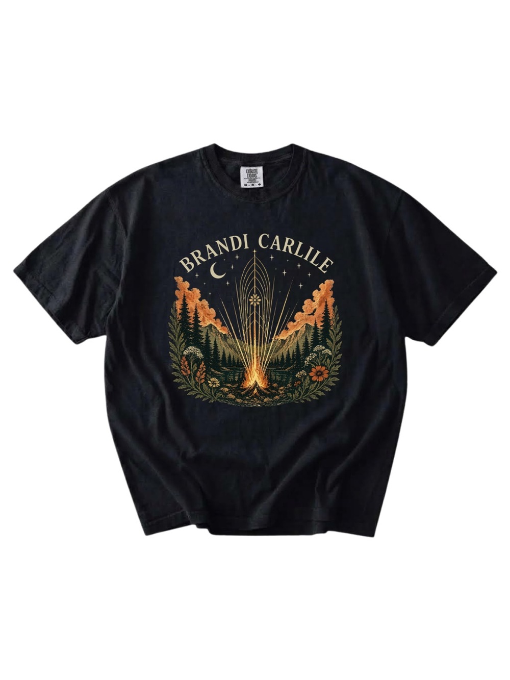 Comfort colors Black Graphic Campfire T-Shirt